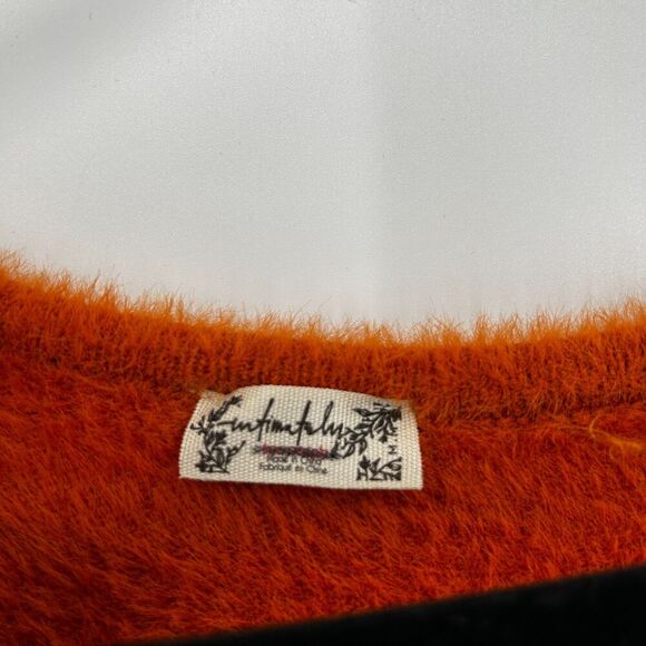 FREE PEOPLE Intimately Orange V-Neck Thick Cozy Oversized Maxi Dress Size Medium - Picture 5 of 6